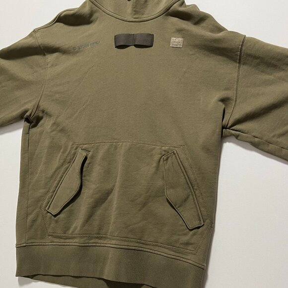 G-Star Raw Hoodie Pullover Sweatshirt Khaki Men's size Medium - Picture 1 of 10
